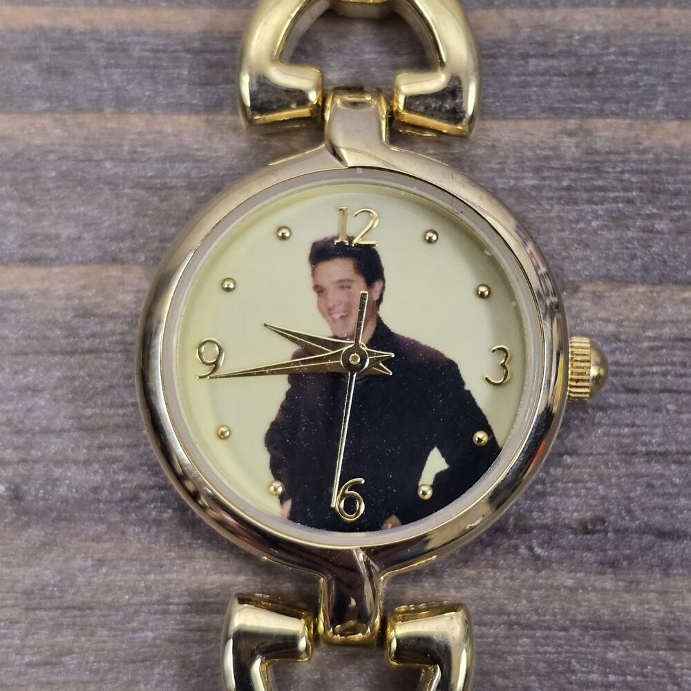 2002 Valdawn Vintage Elvis Presley Gold Women's Watch.